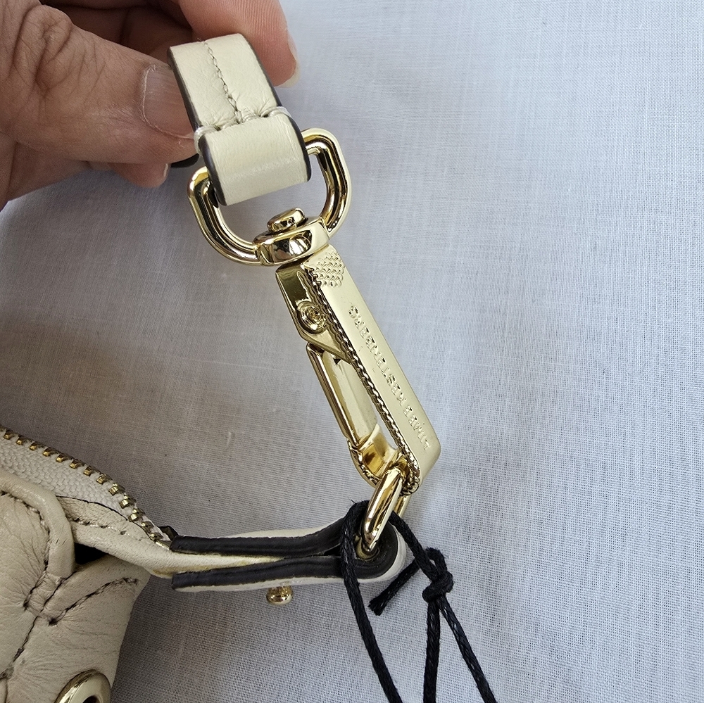 Aimee Kestenberg▪️Fiery Novelty Pouchette Sandy Laser Cut Leather Wristlet Purse - Picture 3 of 9